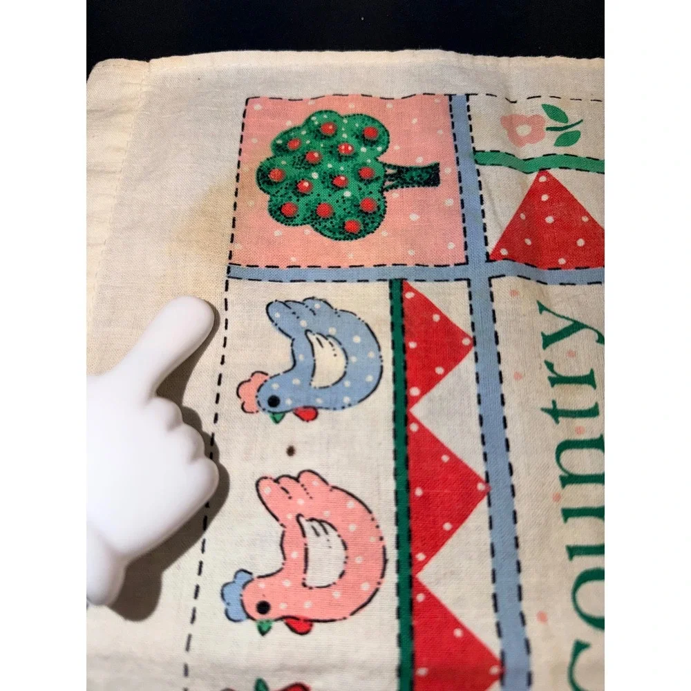 Vintage 1997 I Love Country Calendar Tea Towel Red Barn Farmhouse Decor 15.5in